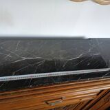 Art Deco buffet in marble and carved wood