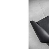 Black leather swivel armchair by Ire Möbel AB, 1960