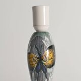 Scandinavian Modern Ceramic Butterfly Motif Table Lamp by Tilgmans, Sweden 1960