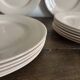 Set of 12 vintage plates Digoin Sarreguemines – Powder pink