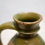 Old glazed terracotta jar