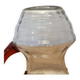Vintage Design Water Carafe With Amber Glass, 1930/50s