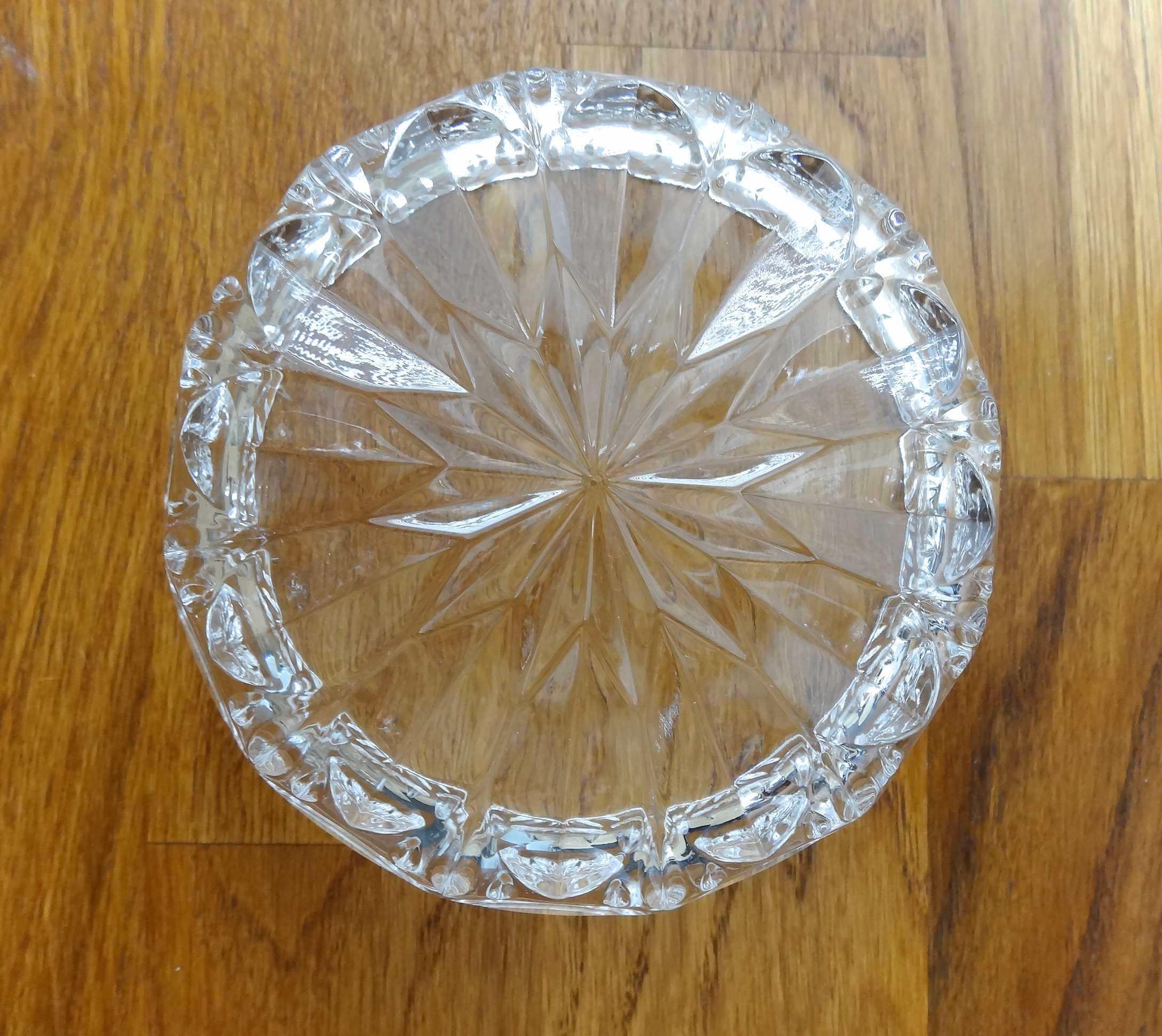 Two bohemian crystal cups