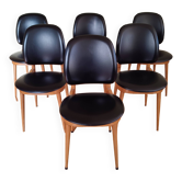 Lot de 6 chaises vintage " Pégase " Baumann