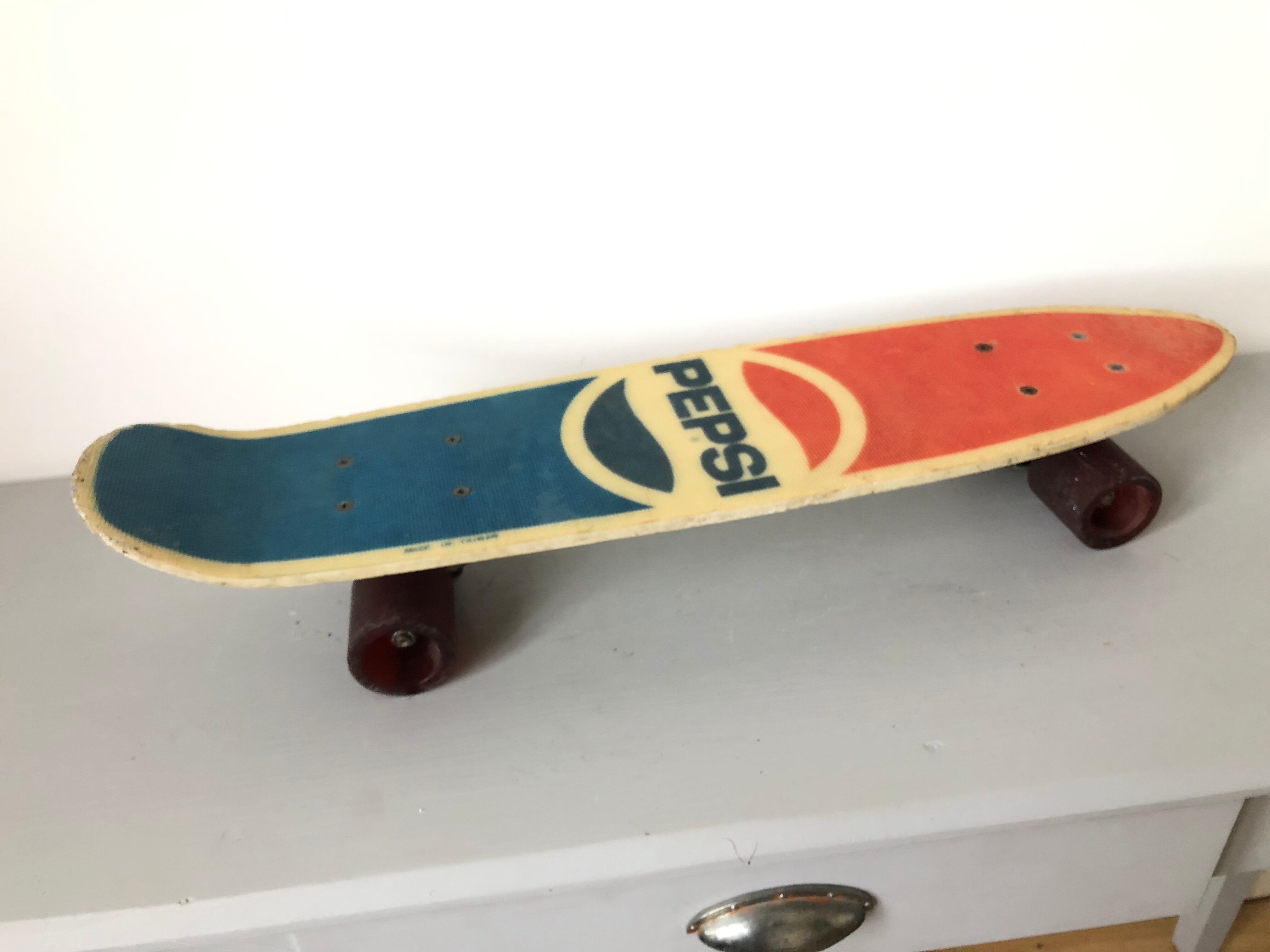Vintage Pepsi-cola 1970s fiberglass skateboard