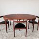 Roundette Teak Extendable Dining Set by Hans Olsen for Frem Røjle, Denmark