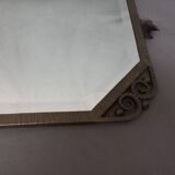 Art Deco mirror 1930 in beaten iron