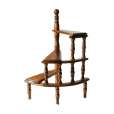 Vintage Beech Library Staircase Shelf