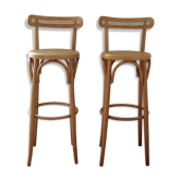 Wooden bar stools and cane