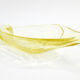 Plat coupe oiseau, en verre cristallin jaune pâle