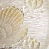 Glass swan cake dish