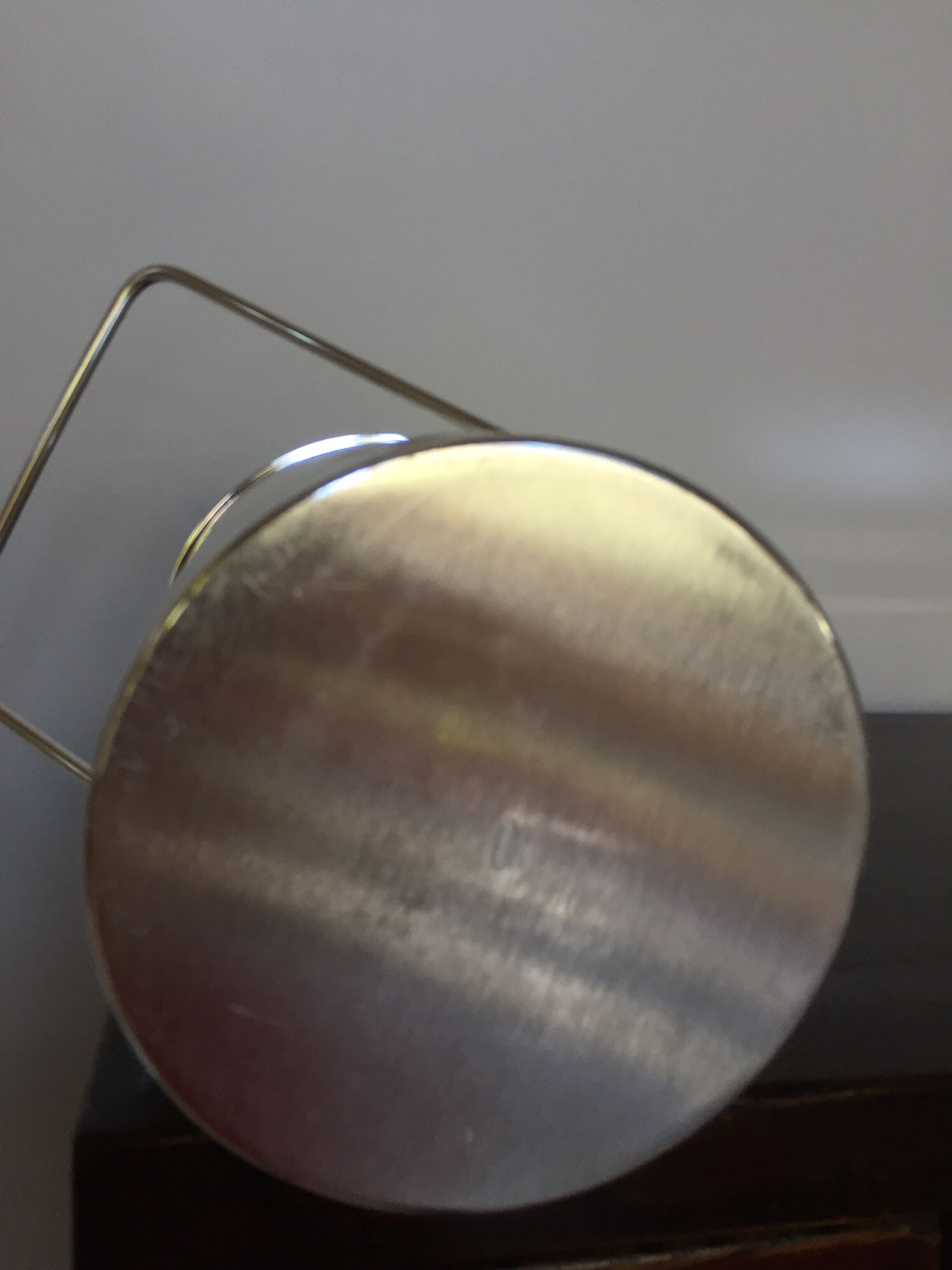 Bucket with vintage white and aluminum ice cream