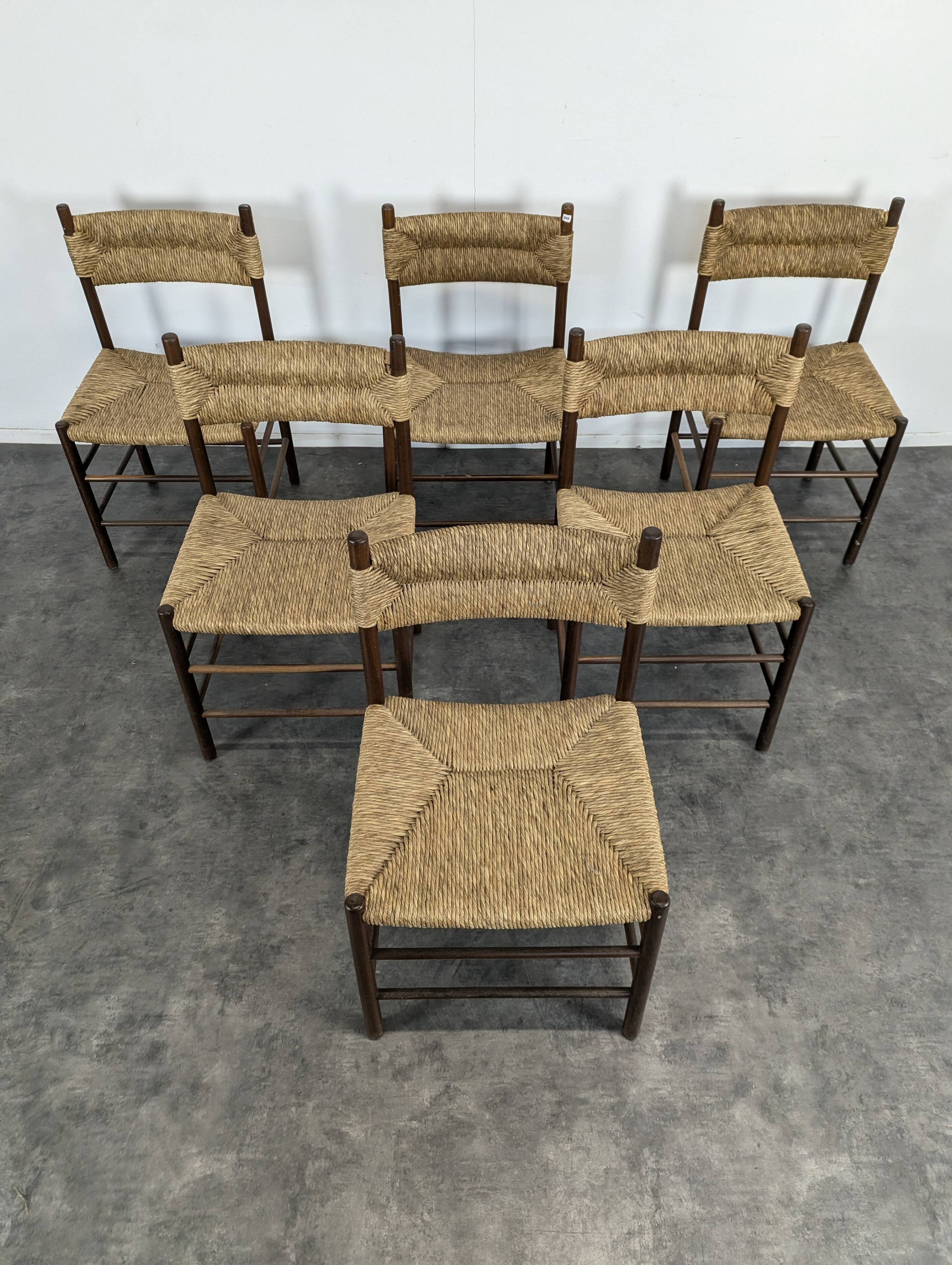 Set of 6 Dordogne chairs by Robert Sentou