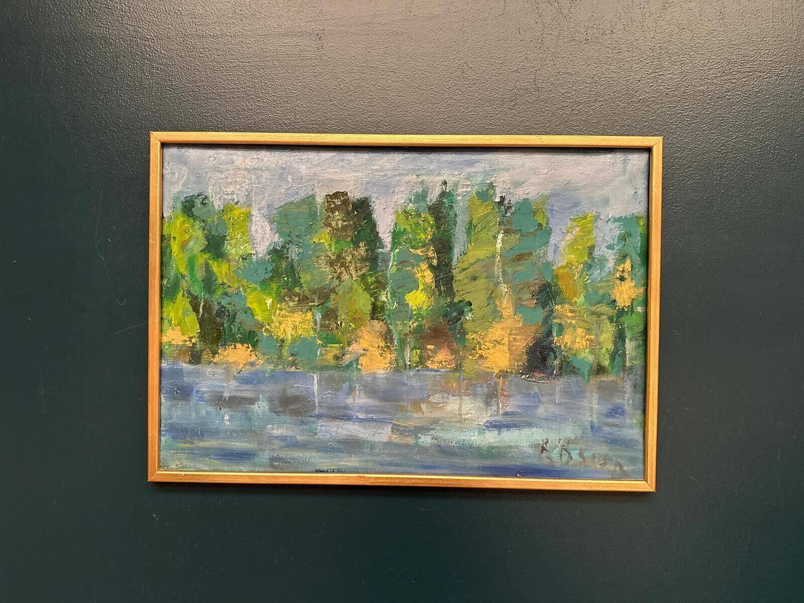 Original Oil On Canvas – “Landscape” By K. Osian – Signed – Vintage