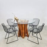 Vintage fifties bamboo dining table 1950