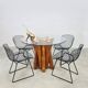 Vintage fifties bamboo dining table 1950