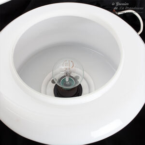 Lustre Suspension Opaline Blanc, Années 1960