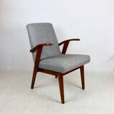 Set of  vintage armchairs chairs 300-123, design by M. Puchała - grey herringbone