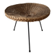Table basse d’appoint osier 1960 vintage
