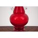 Vase rouge moderne du milieu du siècle Pologne années 1980
