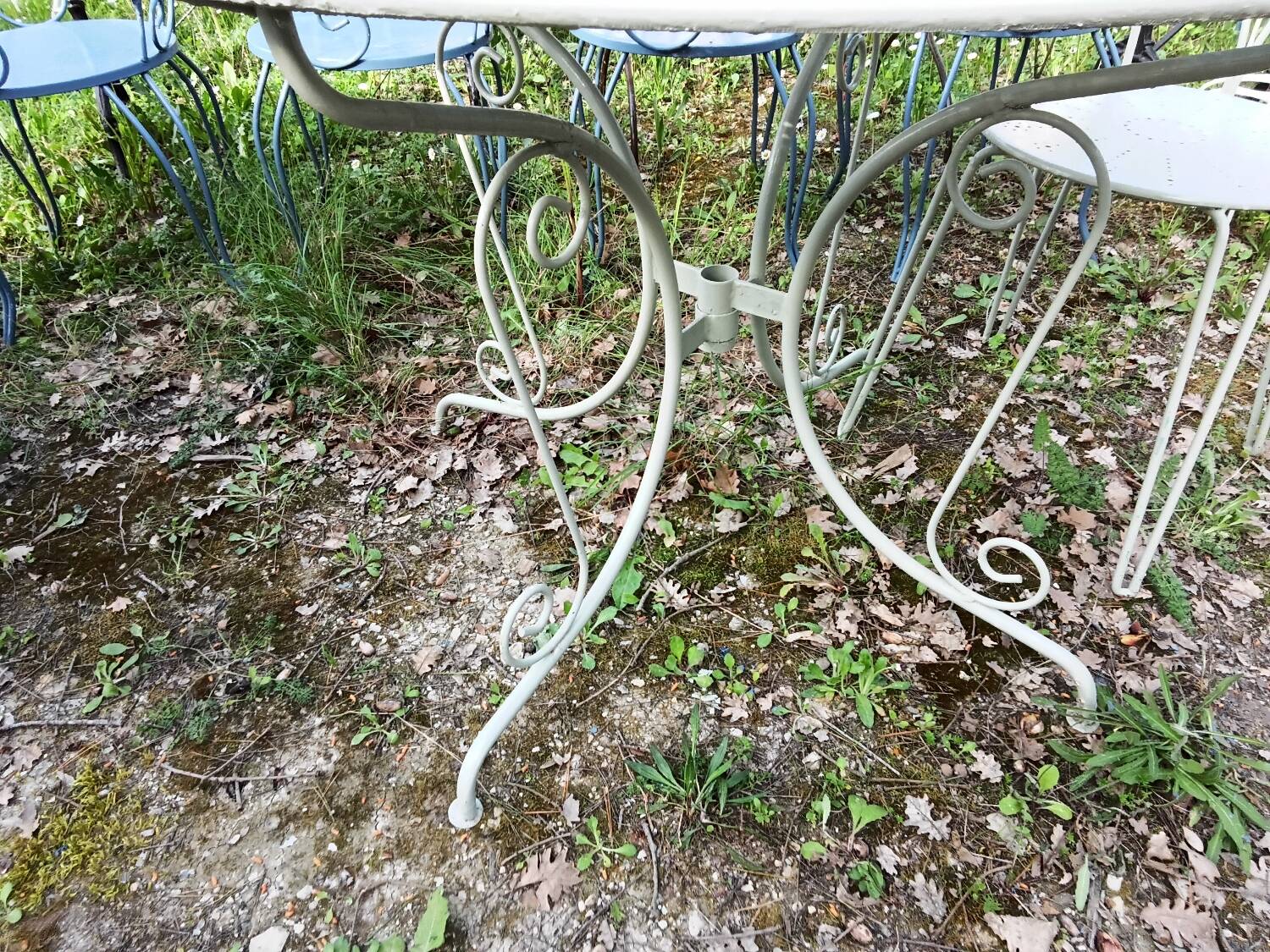 Green garden furniture