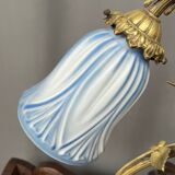 Art Nouveau style solid bronze lamp.