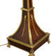 Lampadaire en bois de rose et de laiton du début du XXème siècle