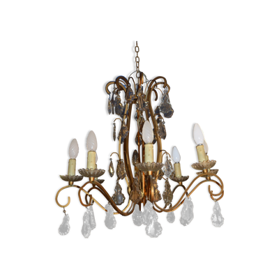 Lustre à pampilles 8 lumières