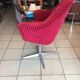Fauteuil design rouge en velours