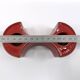3 red ceramic candlesticks • Cari Zalloni • Steuler • 1970