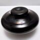 Postmodern Iridescent Black and Cornflower Blue Cased Glass Vase, Italy