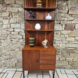Bookcase cabinet modular shelves vintage 1970