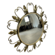 Golden metal convex sun mirror