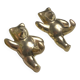 Solid brass panda-shaped wall hooks