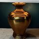Large Deknudt lamp in varnished gold brass, 1970s.