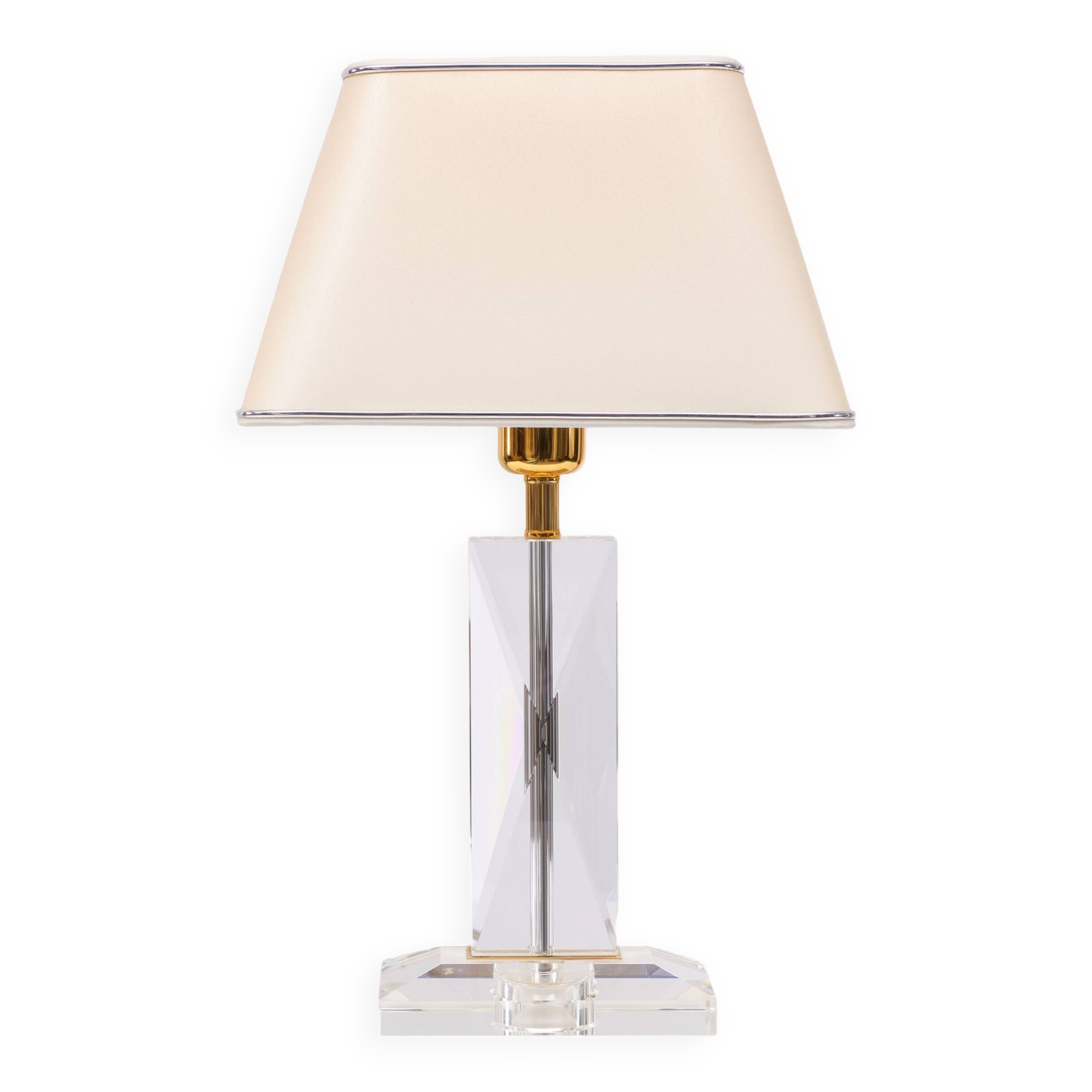 Lampe de table en cristal Hollywood Regency Allemagne années 1970