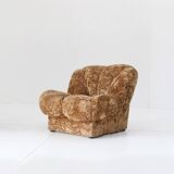 Vintage italian armchair velvet 1970s