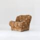 Vintage italian armchair velvet 1970s