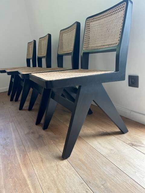 rattan and wood bistro chair