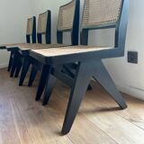 rattan and wood bistro chair