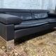 Jori designer sofa in brown leather 3 seats