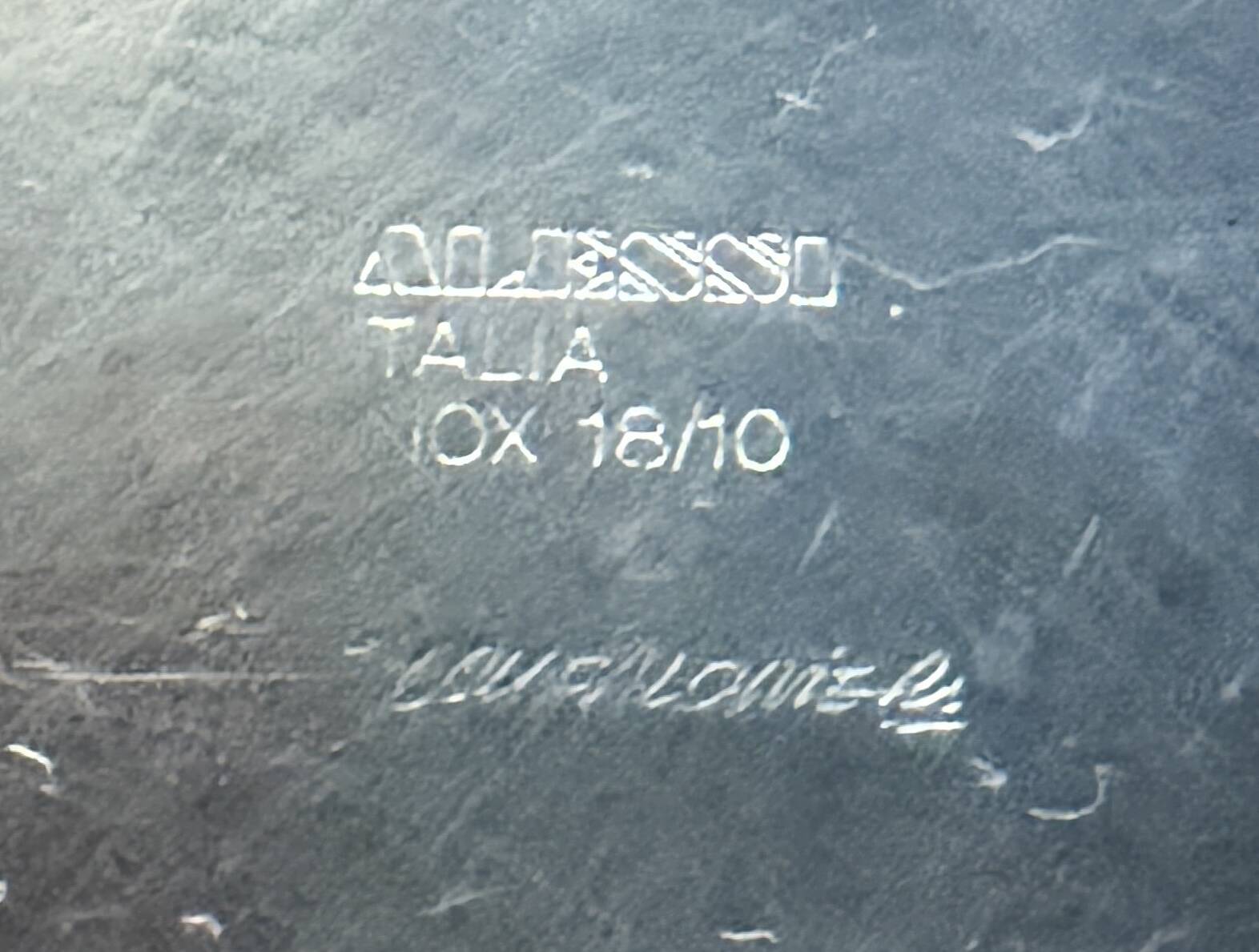 Corbeille maya - marque alessi - premiere edition annee 70