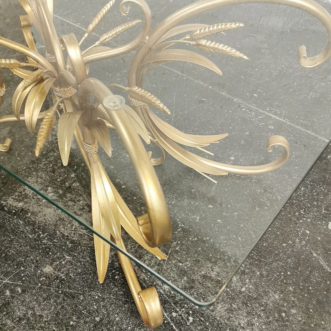 Golden coffee table "wheat cob", 1970