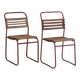 Antique red garden chairs (c.1920). Set of 2 pieces no. 16