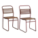 Antique red garden chairs (c.1920). Set of 2 pieces no. 16