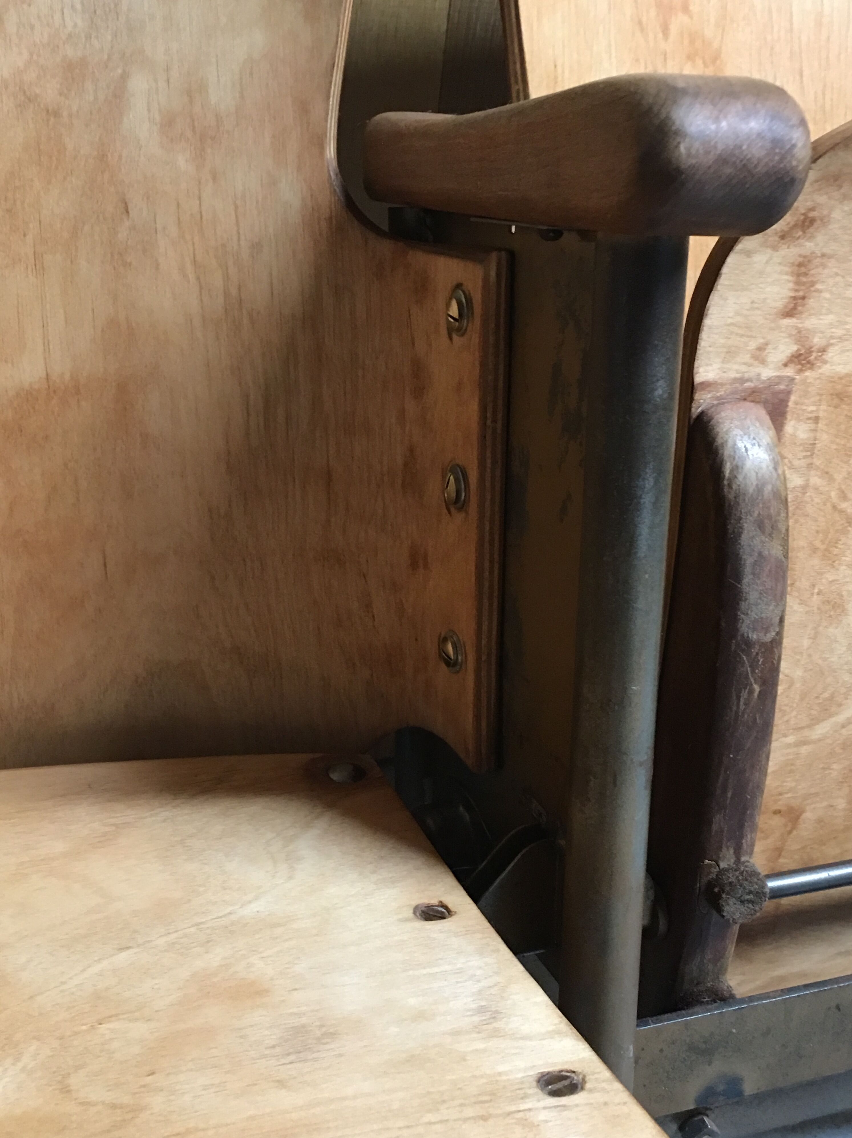 Former folding seats of theatre or cinema 1940