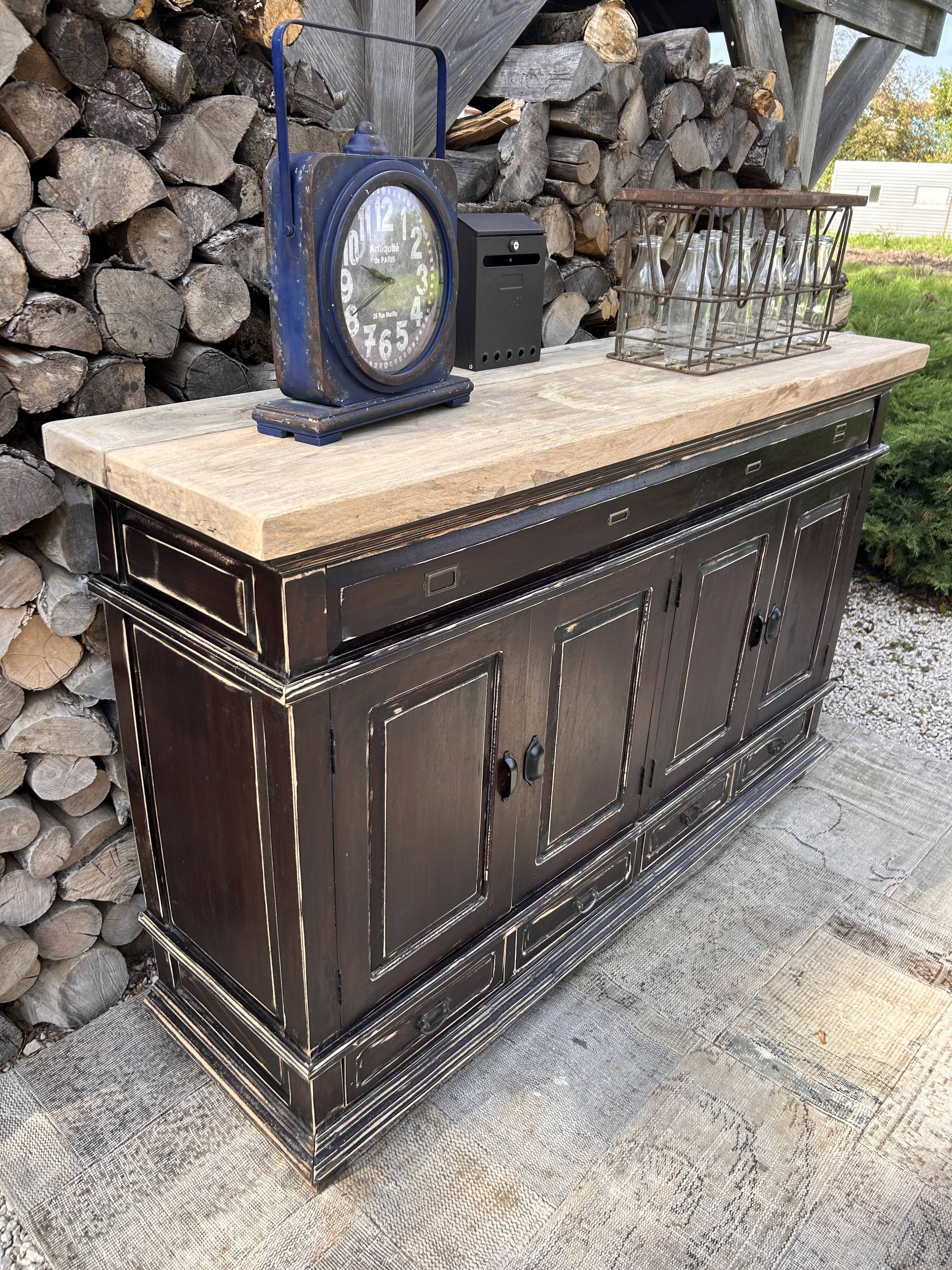 Meuble métier massif ébèné