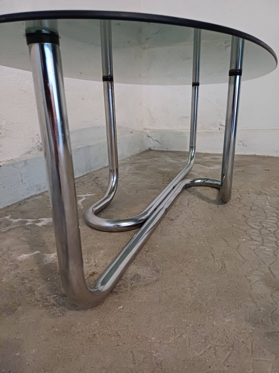 Designer chrome coffee table