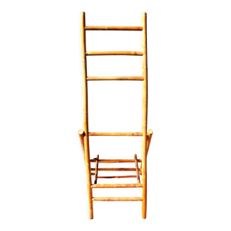 Vintage bamboo towel holder 70s