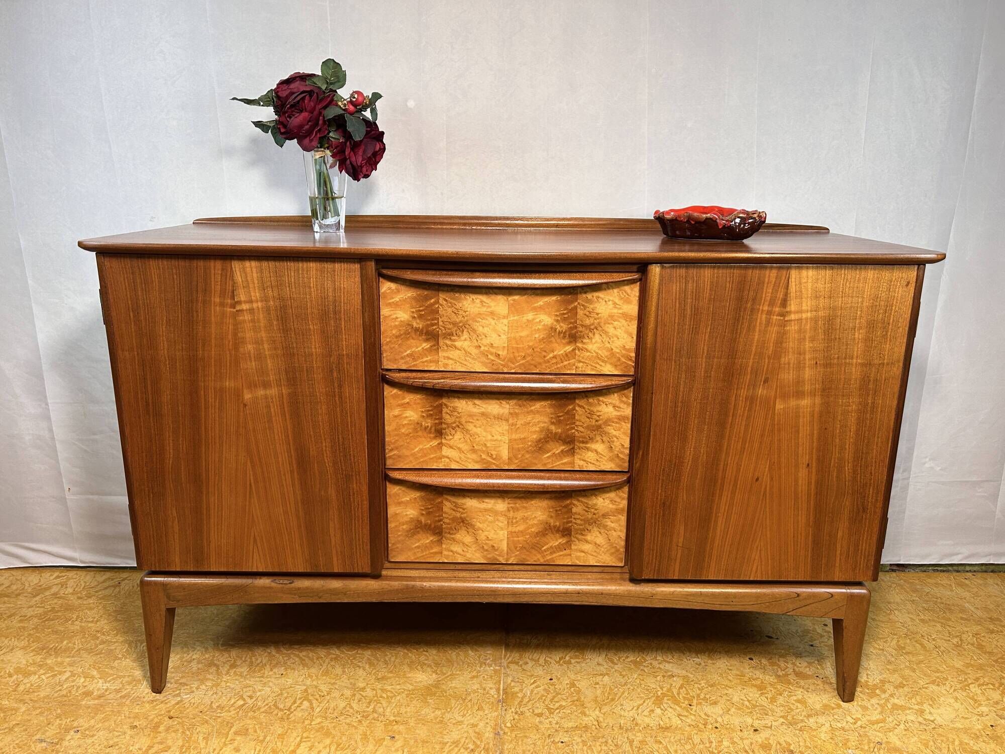Mid century retro vintage teak burr walnut classic design McIntosh Sideboar